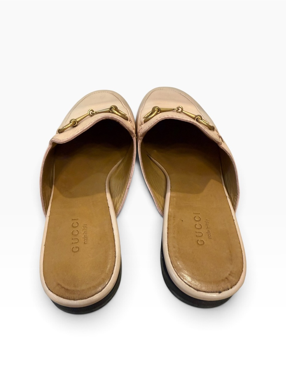 Gucci Princetown Blush Pink Leather Horsebit Mules Size 38 COA - Picture 3 of 7